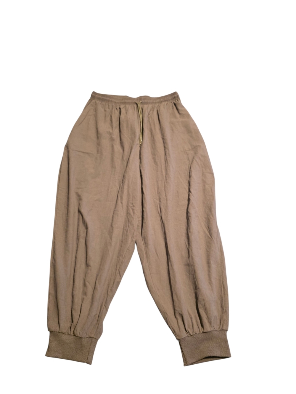 Coofandy Gray Lightweight 100% Cotton Baggy Drawstring Waist Cuffed Joggers Sz L